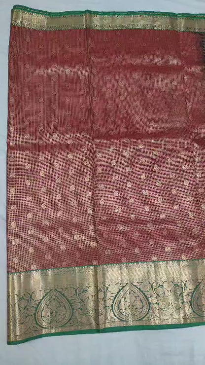 Pure Kanchi pattu gadwal saree